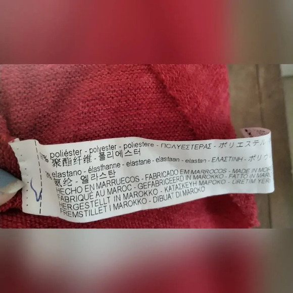 Zara W/B Collection Women's M Red-Wine Dress Cut in a Left Align at the end - Picture 5 of 7